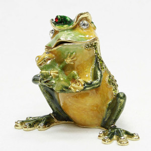 Шкатулка под Фаберже "Лягушка-мама" №BP706K1