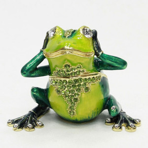 Шкатулка под Фаберже "Лягушка ничего не слышу" №BP671K1