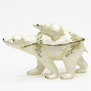 Шкатулка под Фаберже "Медведь" №BP946K1