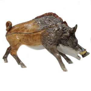 Шкатулка под Фаберже "Дикий Кабан" №BP2545K1
