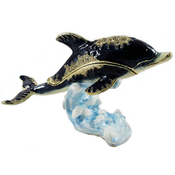 Шкатулка под Фаберже "Дельфин на волне" №BP438K1 Шкатулка под Фаберже "Дельфин на волне" №BP438K1