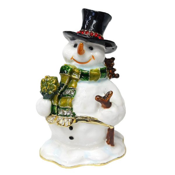 Шкатулка под Фаберже "Снеговик" №BP2151K1 Шкатулка под Фаберже "Снеговик" №BP2151K1