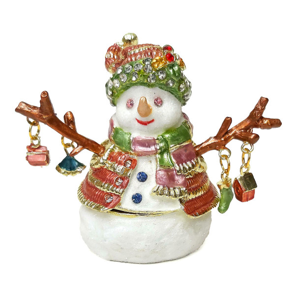 Шкатулка под Фаберже "Снеговик" №SBP3856K1 Шкатулка под Фаберже "Снеговик" №SBP3856K1