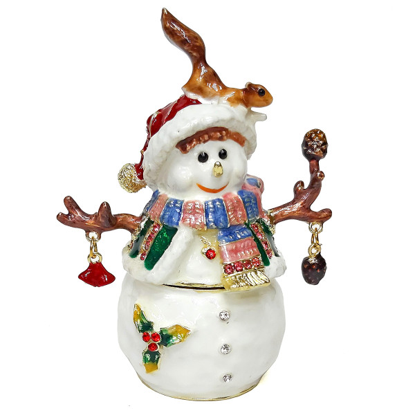 Шкатулка под Фаберже "Снеговик" №SBP3790K1 Шкатулка под Фаберже "Снеговик" №SBP3790K1