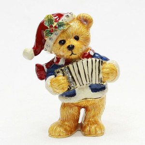 Шкатулка под Фаберже "Медведь с гармошкой" №BP780K1