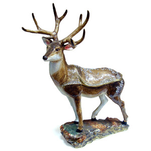 Шкатулка под Фаберже "Олень" №BP2536K1