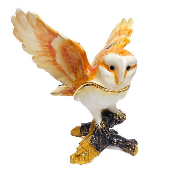 Шкатулка под Фаберже "Сова на ветке" №BP212K1 Шкатулка под Фаберже "Сова на ветке" №BP212K1