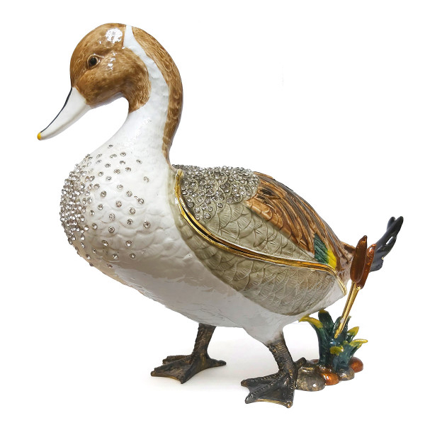 Шкатулка под Фаберже "Утка-Кряква в камышах" №BP2652K1 Шкатулка под Фаберже "Утка-Кряква в камышах" №BP2652K1