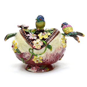 Шкатулка под Фаберже "Птицы" №BP534C1