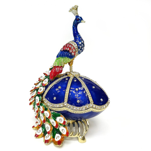 Шкатулка под Фаберже "Павлин на яйце" №6074B Шкатулка под Фаберже "Павлин на яйце" №6074B