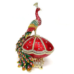 Шкатулка под Фаберже "Павлин на яйце" №6074R