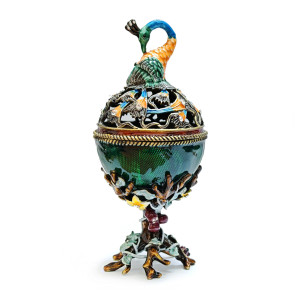 Шкатулка под Фаберже "Павлин" №BP1756B1