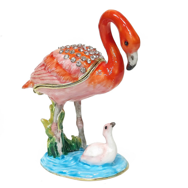 Шкатулка под Фаберже "Фламинго" №BP3666K1 Шкатулка под Фаберже "Фламинго" №BP3666K1