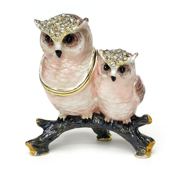 Шкатулка под Фаберже "Совы на ветке" №BP3108K1 Шкатулка под Фаберже "Совы на ветке" №BP3108K1