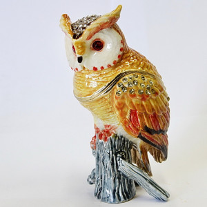 Шкатулка под Фаберже "Филин на пне" №BP943K1