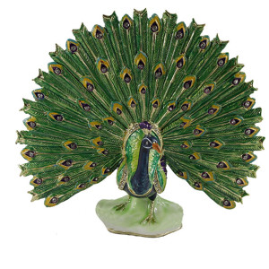 Шкатулка под Фаберже "Павлин большой" №BP150K1