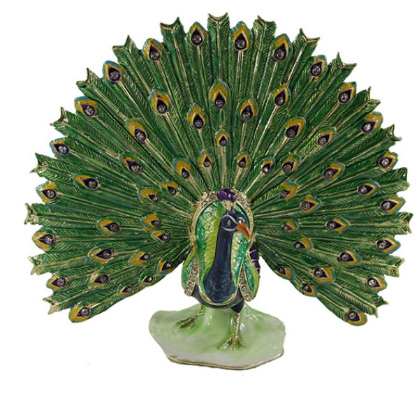 Шкатулка под Фаберже "Павлин большой" №BP150K1 Шкатулка под Фаберже "Павлин большой" №BP150K1