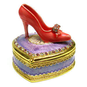 Шкатулка под Фаберже "Туфелька на сердце" №BP2087K2