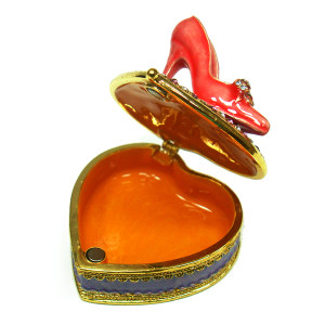 Шкатулка под Фаберже "Туфелька на сердце" №BP2087K2