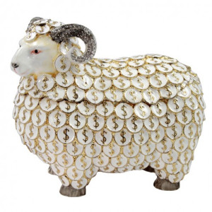 Шкатулка под Фаберже "Денежный баран" №BP2581K1