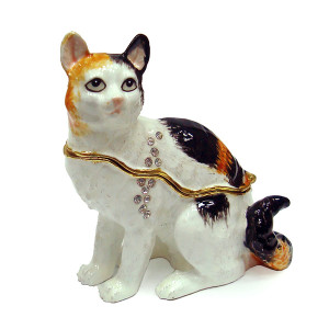 Шкатулка под Фаберже "Кошка" №BP2883K1