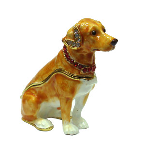 Шкатулка под Фаберже "Лабрадор" №BP3086K1