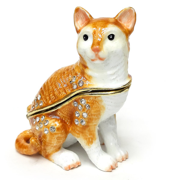 Шкатулка под Фаберже "Кошка" №BP3717K1 Шкатулка под Фаберже "Кошка" №BP3717K1