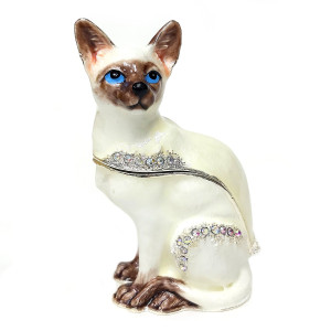 Шкатулка под Фаберже "Кошка" №SBP3843S1