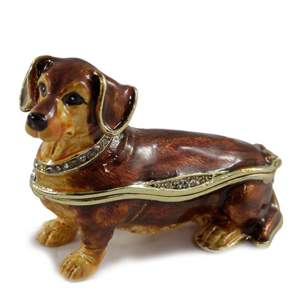 Шкатулка под Фаберже "Такса" №BP2133K1 Шкатулка под Фаберже "Такса" №BP2133K1
