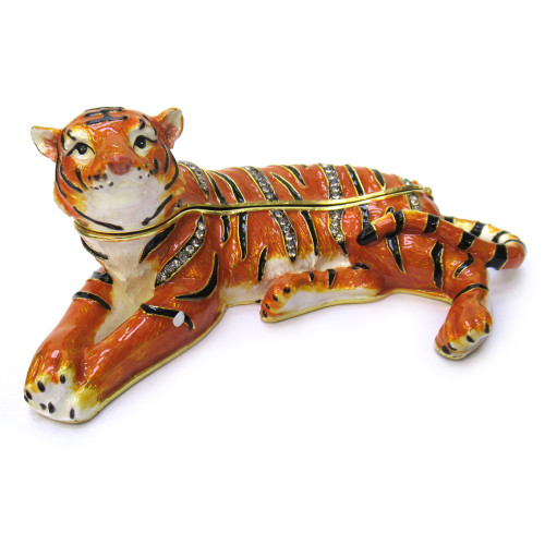 Шкатулка под Фаберже "Тигр лежит" №BP772K1