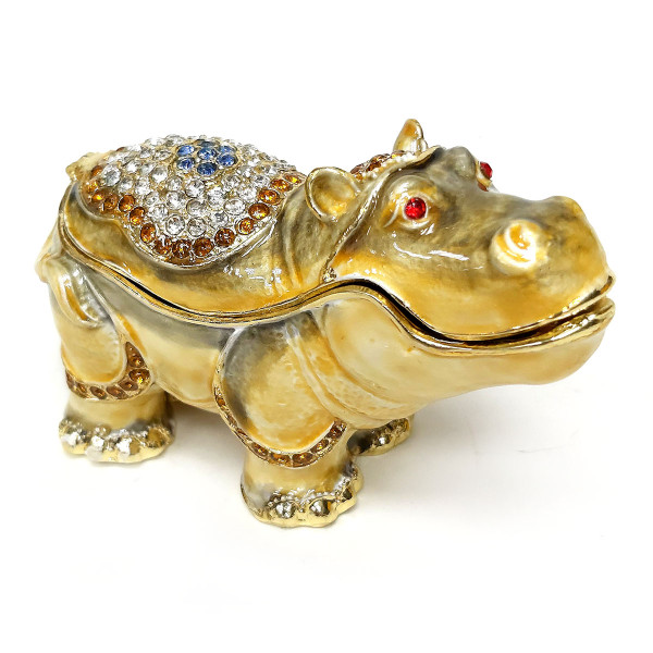 Шкатулка под Фаберже "Бегемот большой" №BP674K1 Шкатулка под Фаберже "Бегемот большой" №BP674K1