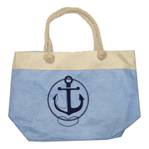 Пляжная сумка текстильная "Якорь с канатом" №SUM-11