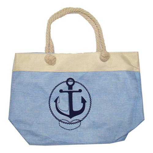 Пляжная сумка текстильная "Якорь с канатом" №SUM-11