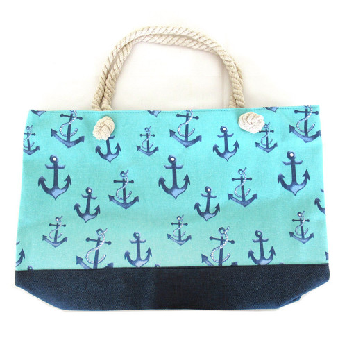 Пляжная сумка текстильная "Якоря" №SUM-17
