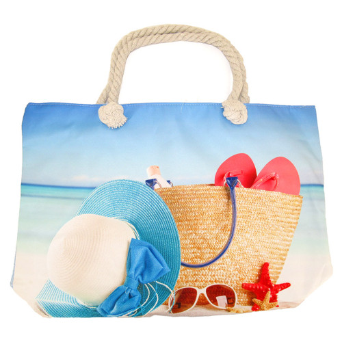 Пляжная сумка текстильная "Шляпка" №SUM-21