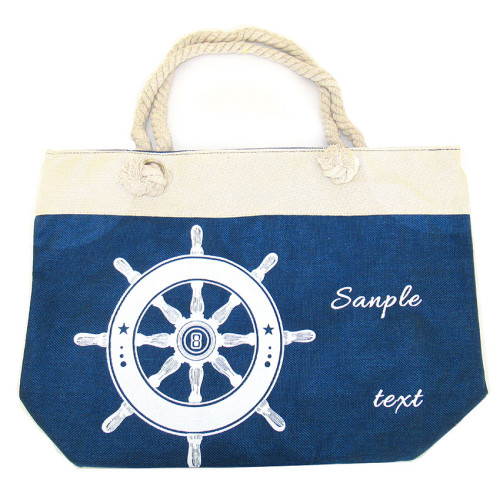 Пляжная сумка текстильная "Штурвал" №SUM-24