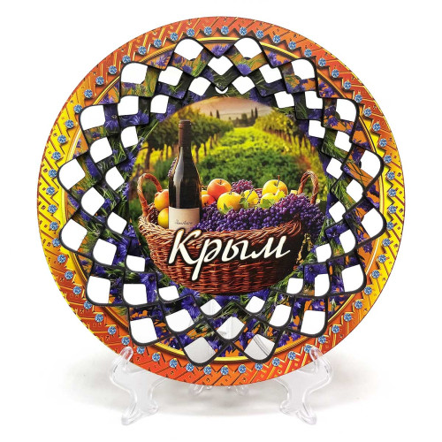 Тарелка из дерева Крым №TK2-2