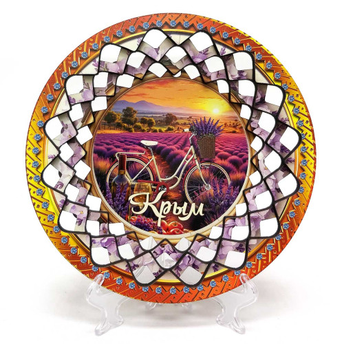 Тарелка из дерева Крым №TK2-3