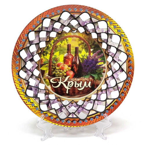 Тарелка из дерева Крым №TK2-4