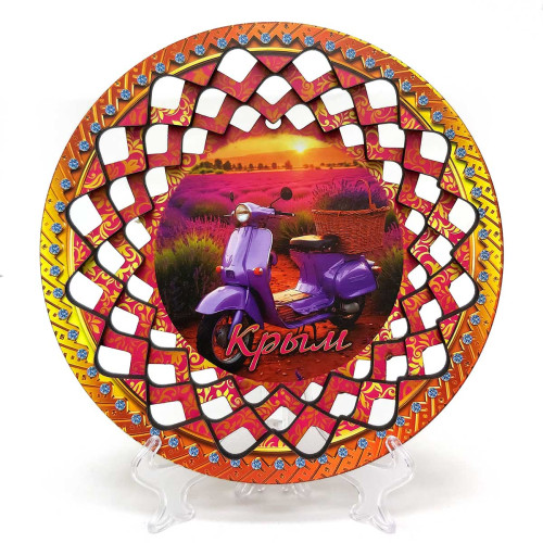 Тарелка из дерева Крым №TK2-6