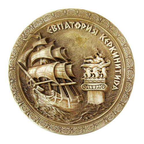 Тарелка из гипса "Евпатория-Керкинитида" №T847-6