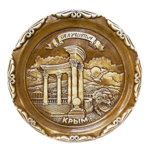 Тарелка из гипса "Крым. Алушта" №T870-3