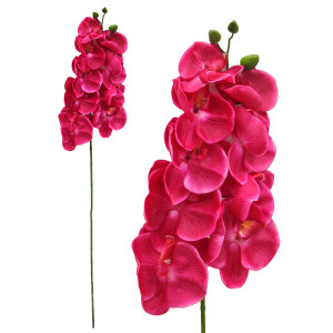 Искусственный цветок для декора "Орхидея красная" №0373-01-K