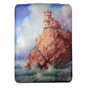 Зеркало с отделкой из искусственной кожи "Крым" №7698-01